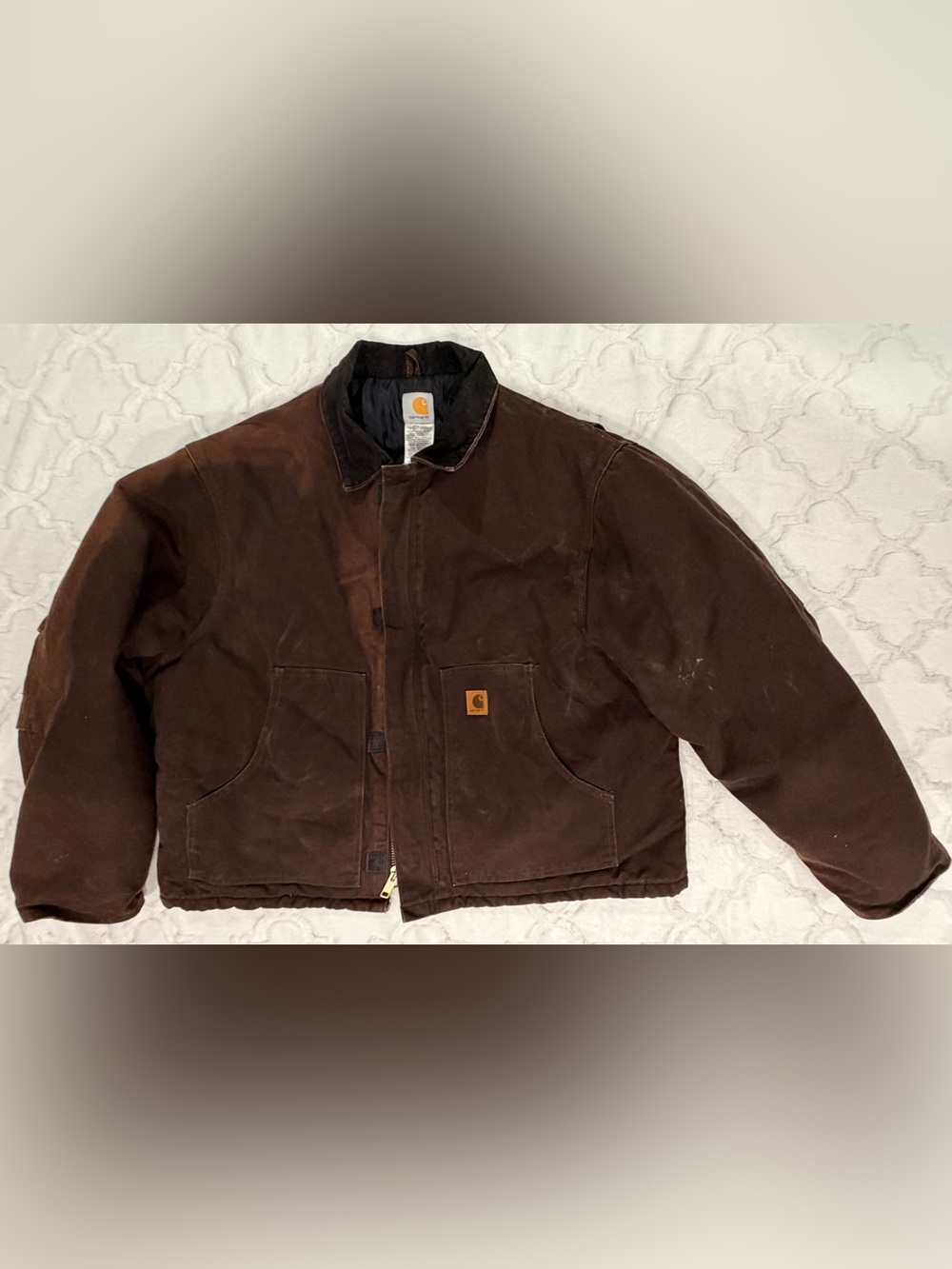Carhartt Brown Canvas Insulated Work Jacket